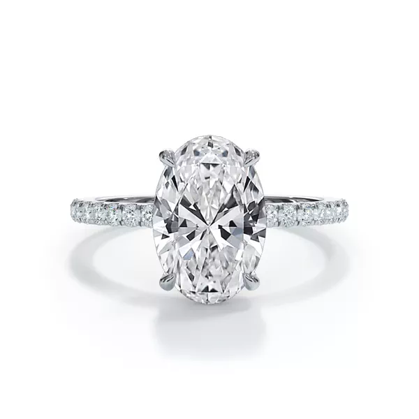 Bellora Pavé Hidden Halo 1.50 ct. Oval Lab Engagement Ring