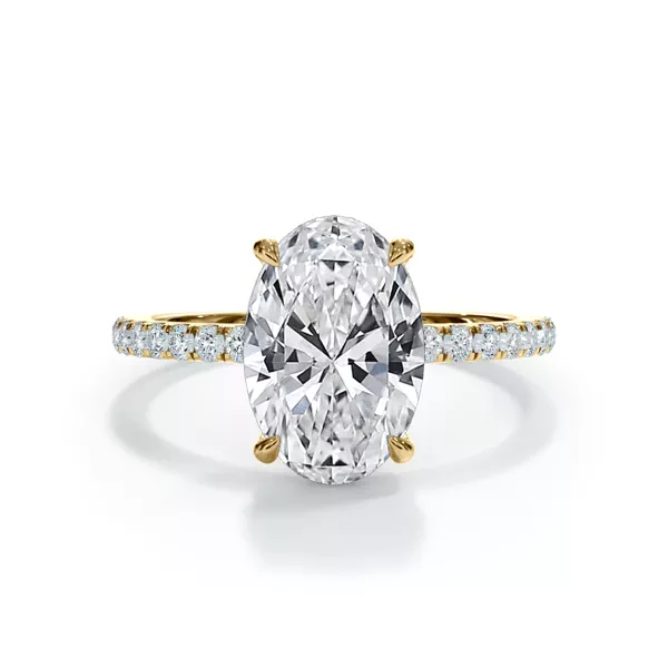Bellora Pavé Hidden Halo 1.00 ct. Oval Lab Engagement Ring