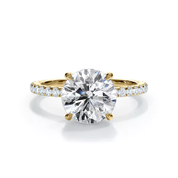Bellora Pavé Hidden Halo 3.00 ct. Oval Lab Engagement Ring