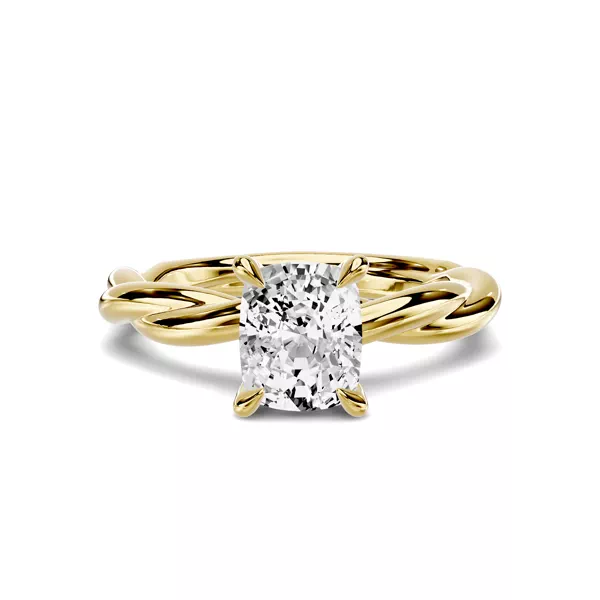 Riona Twist 1.00 ct. Elongated Cushion Lab Engagement Ring