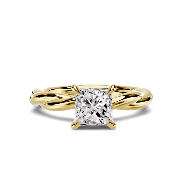 Riona Twist 1.00 ct. Princess-Cut Lab Engagement Ring