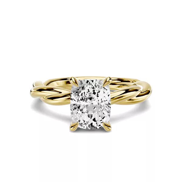 Riona Twist 1.50 ct. Elongated Cushion Lab Engagement Ring