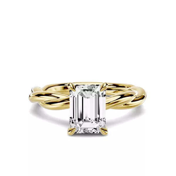 Riona Twist 1.50 ct. Emerald-Cut Lab Engagement Ring