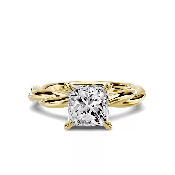 Riona Twist 1.50 ct. Princess-Cut Lab Engagement Ring