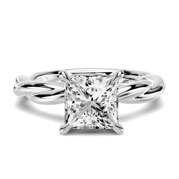 Riona Twist 2.00 ct. Princess-Cut Lab Engagement Ring
