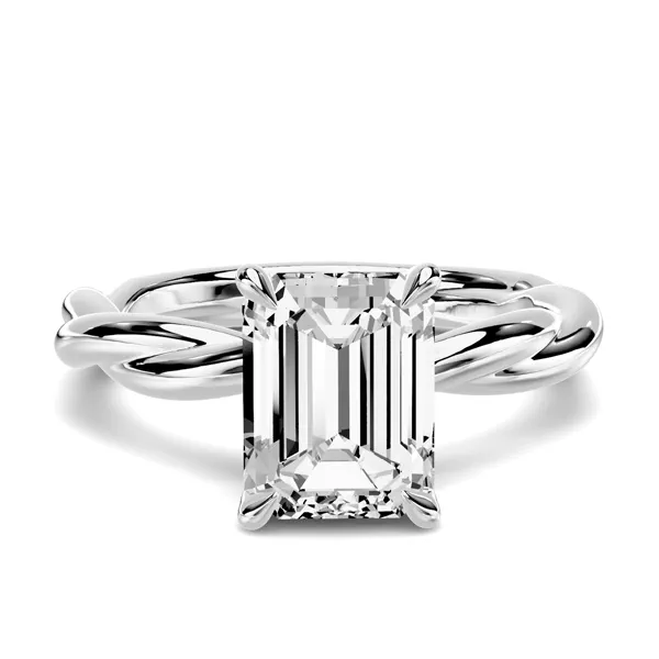 Riona Twist 3.00 ct. Emerald-Cut Lab Engagement Ring