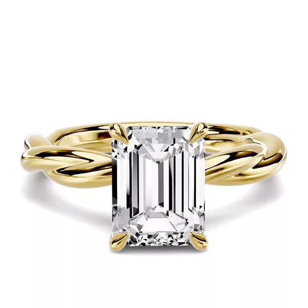 Riona Twist 3.00 ct. Emerald-Cut Lab Engagement Ring