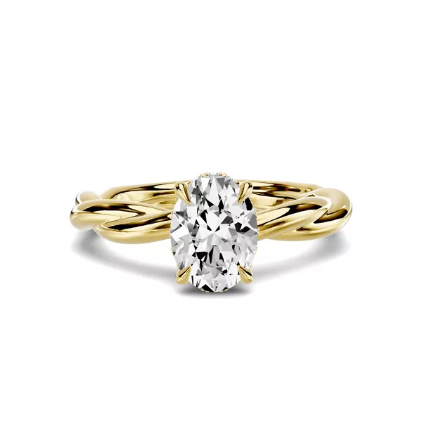 Riona Twist Hidden Halo 1.00 ct. Oval Lab Engagement Ring
