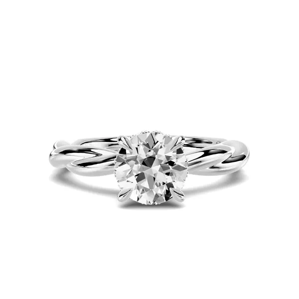 Riona Twist Hidden Halo 1.00 ct. Round Lab Engagement Ring