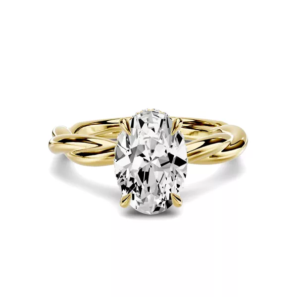 Riona Twist Hidden Halo 2.00 ct. Oval Lab Engagement Ring