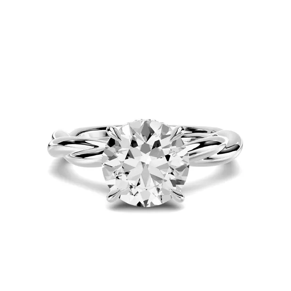 Riona Twist Hidden Halo 2.00 ct. Round Lab Engagement Ring