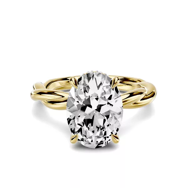 Riona Twist Hidden Halo 2.50 ct. Oval Lab Engagement Ring