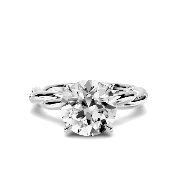 Riona Twist Hidden Halo 3.00 ct. Round Lab Engagement Ring