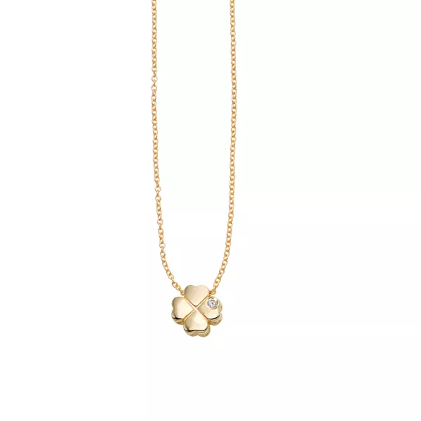 Clover Diamond Gold Necklace