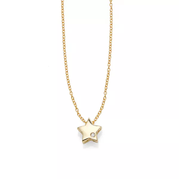 Star Diamond Gold Necklace