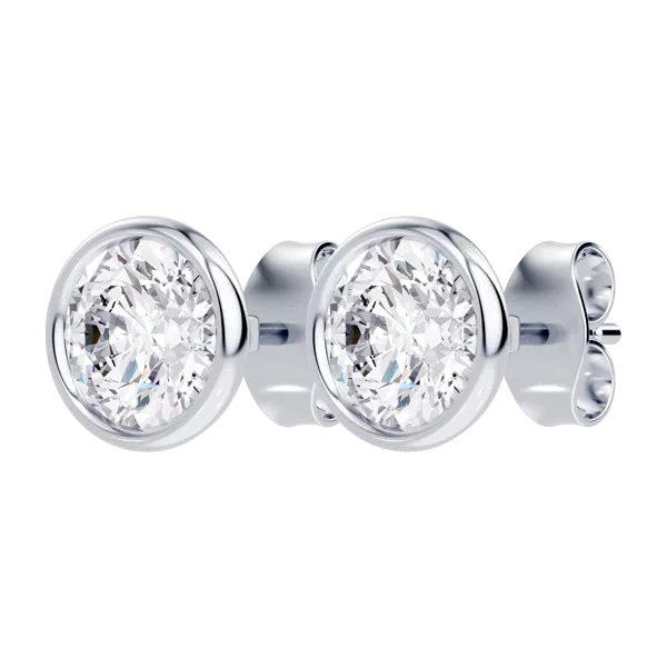 Modern Bezel-Set Diamond Stud Earrings (1 ct. tw.)