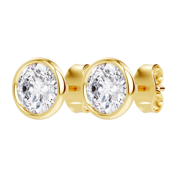 Modern Bezel-Set Diamond Stud Earrings (1 ct. tw.)