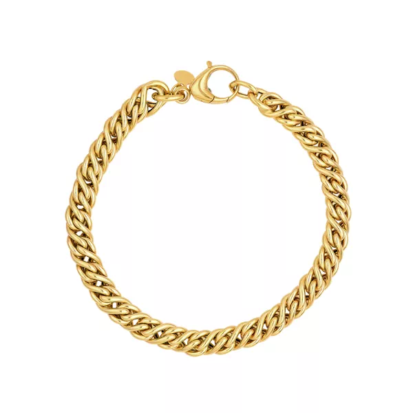 Woven Rope Link Gold Bracelet