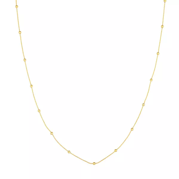 Mini Bead Station Gold Necklace