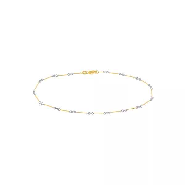 Two-Tone Link Station Anklet