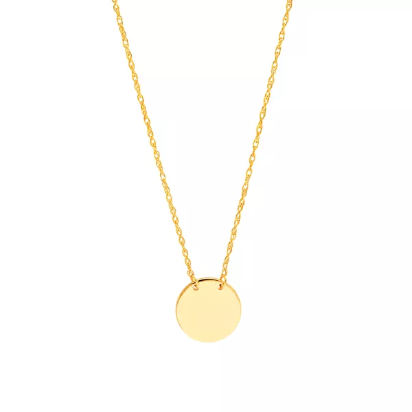 Mini Disc Gold Necklace