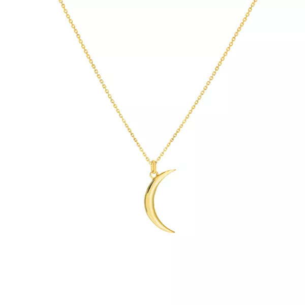 Crescent Moon Gold Necklace