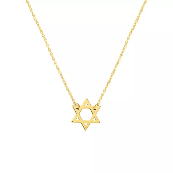 Mini Star of David Gold Necklace