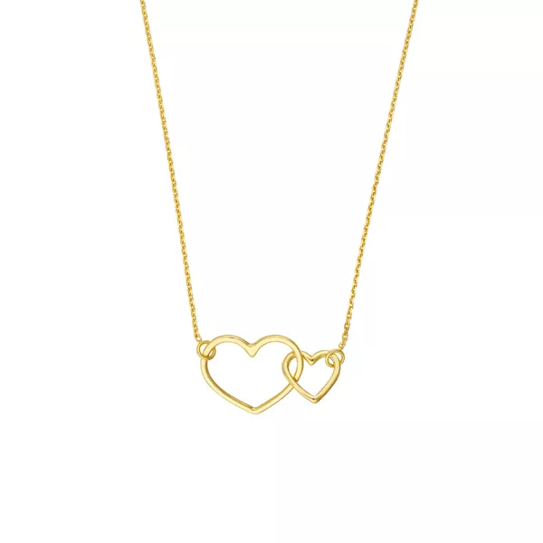 Interlocking Gold Heart Necklace