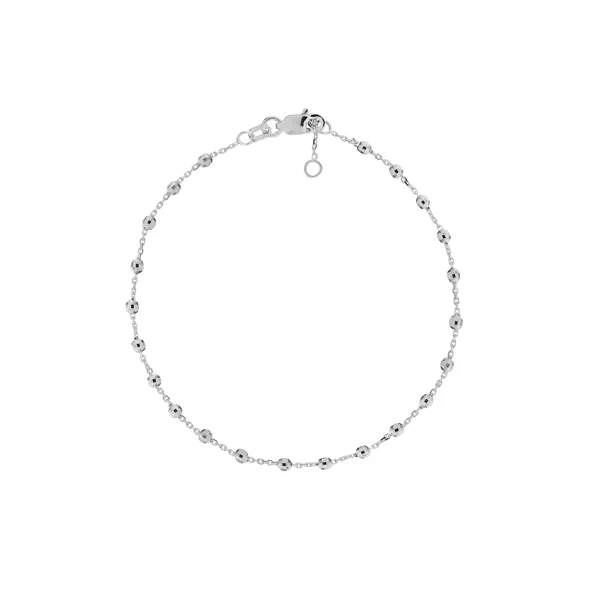 Faceted Bead Station Gold Bracelet