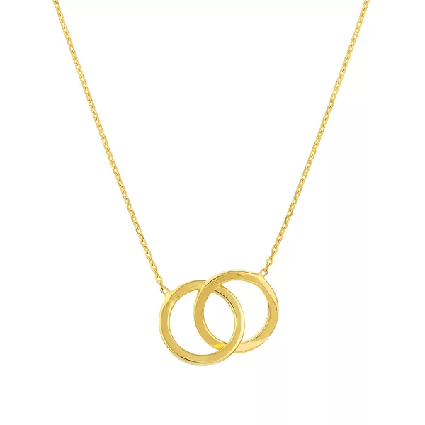 Interlocking Gold Circle Necklace