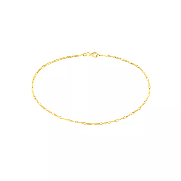 Flat Bar Link Chain Anklet