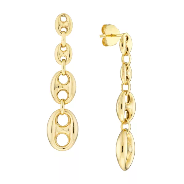 Graduated Puff Mariner Drop Earrings