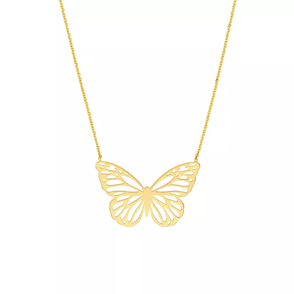 Openwork Butterfly Gold Necklace