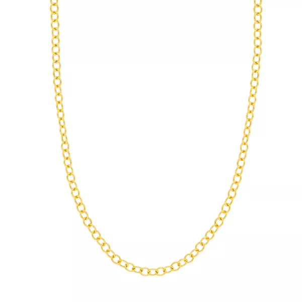 Round Link Gold Chain Necklace