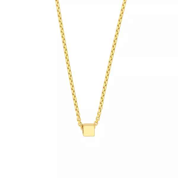 Cube Gold Necklace
