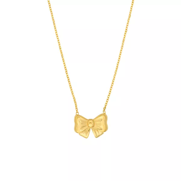Bow Gold Necklace