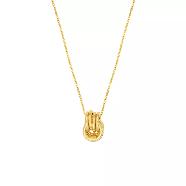 Stacked Gold Ring Necklace