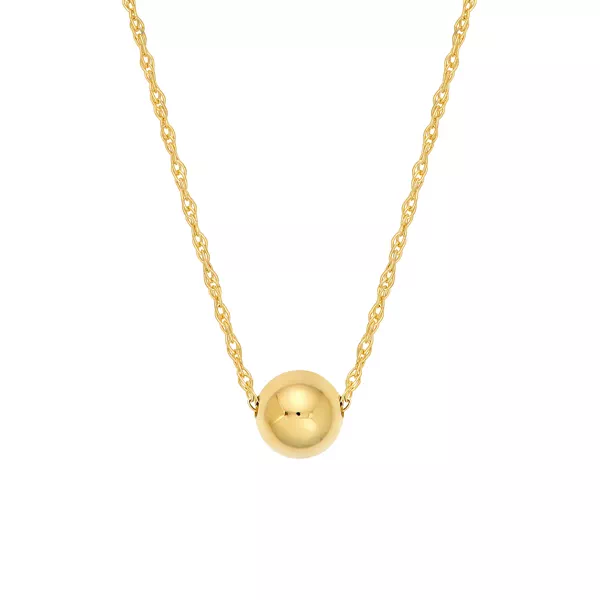 Minimalist Gold Bead Necklace
