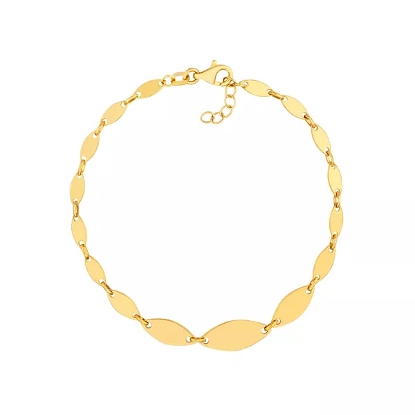 Graduated Oval Link Gold Bracelet