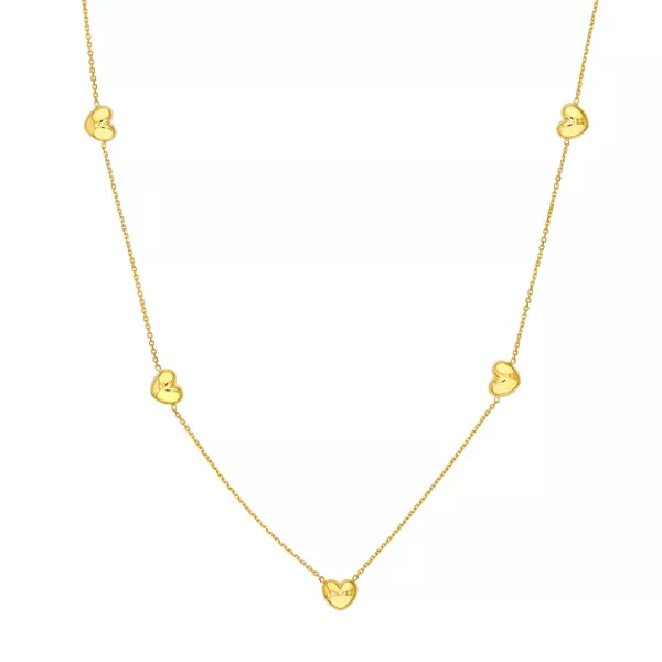 Heart Station Gold Necklace