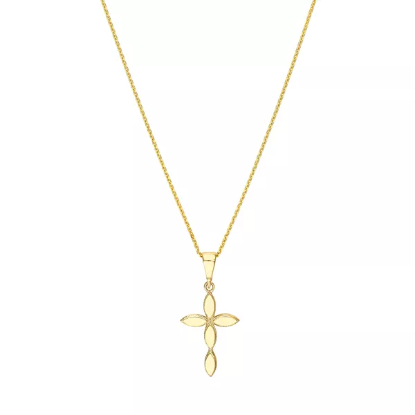 Marquise Cross Gold Necklace