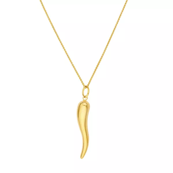 Italian Horn Gold Necklace