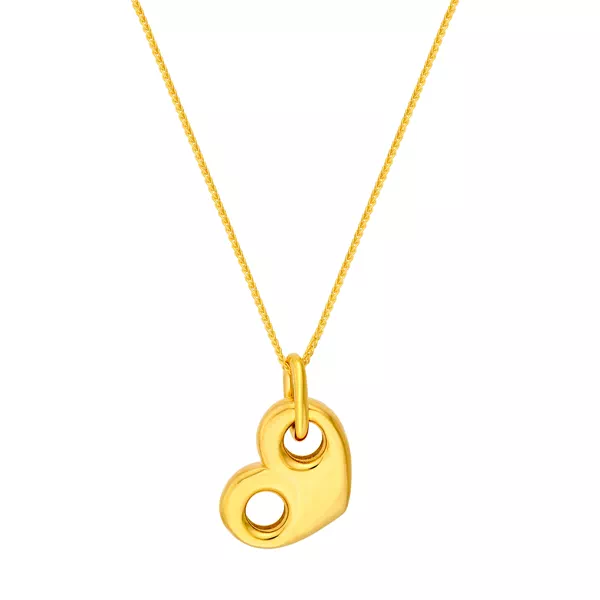 Mariner Heart Gold Necklace