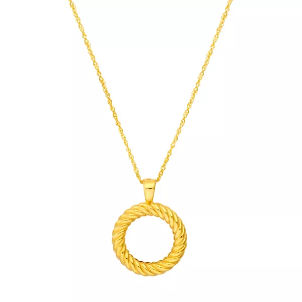 Rope Circle Gold Necklace