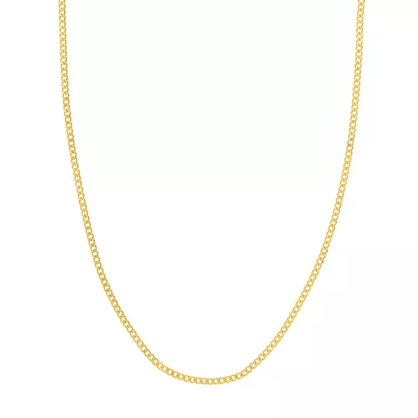 Curb Chain Gold Necklace (2.7mm, 18 inches)