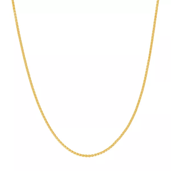 Wheat Chain Gold Necklace (0.85mm, 18 inches)