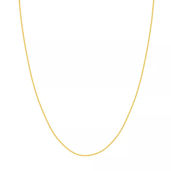 Wheat Chain Gold Necklace (1.05mm, 18 inches)
