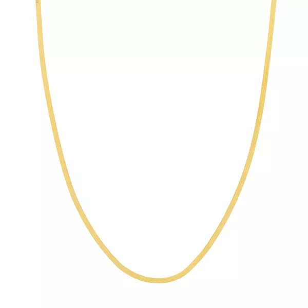 Herringbone Gold Necklace (2.7mm, 16 inches)