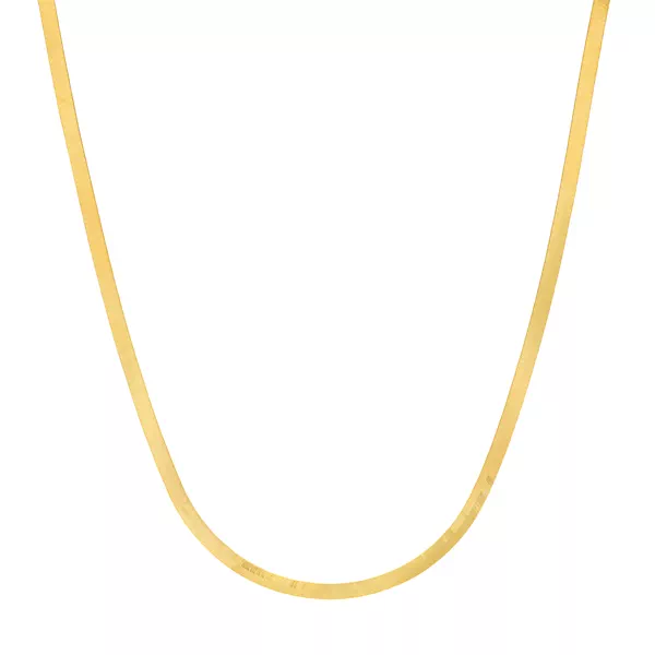 Herringbone Gold Necklace (5.1 mm, 18 inches)