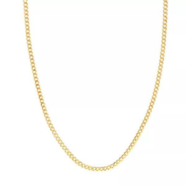 Curb Chain Gold Necklace (3.7mm, 20 inches)